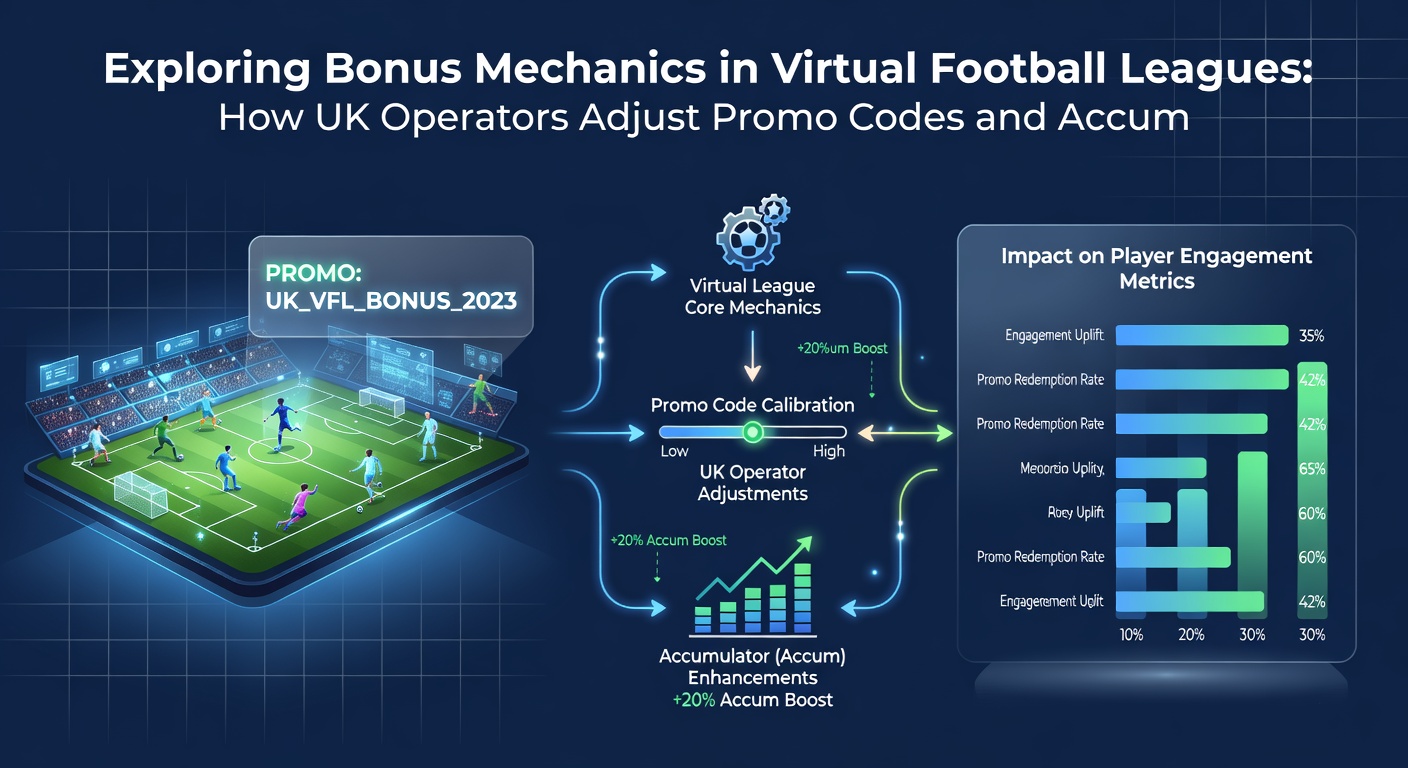 Accumulator builder screen for virtual soccer bets with highlighted promo structures and season outcome indicators
