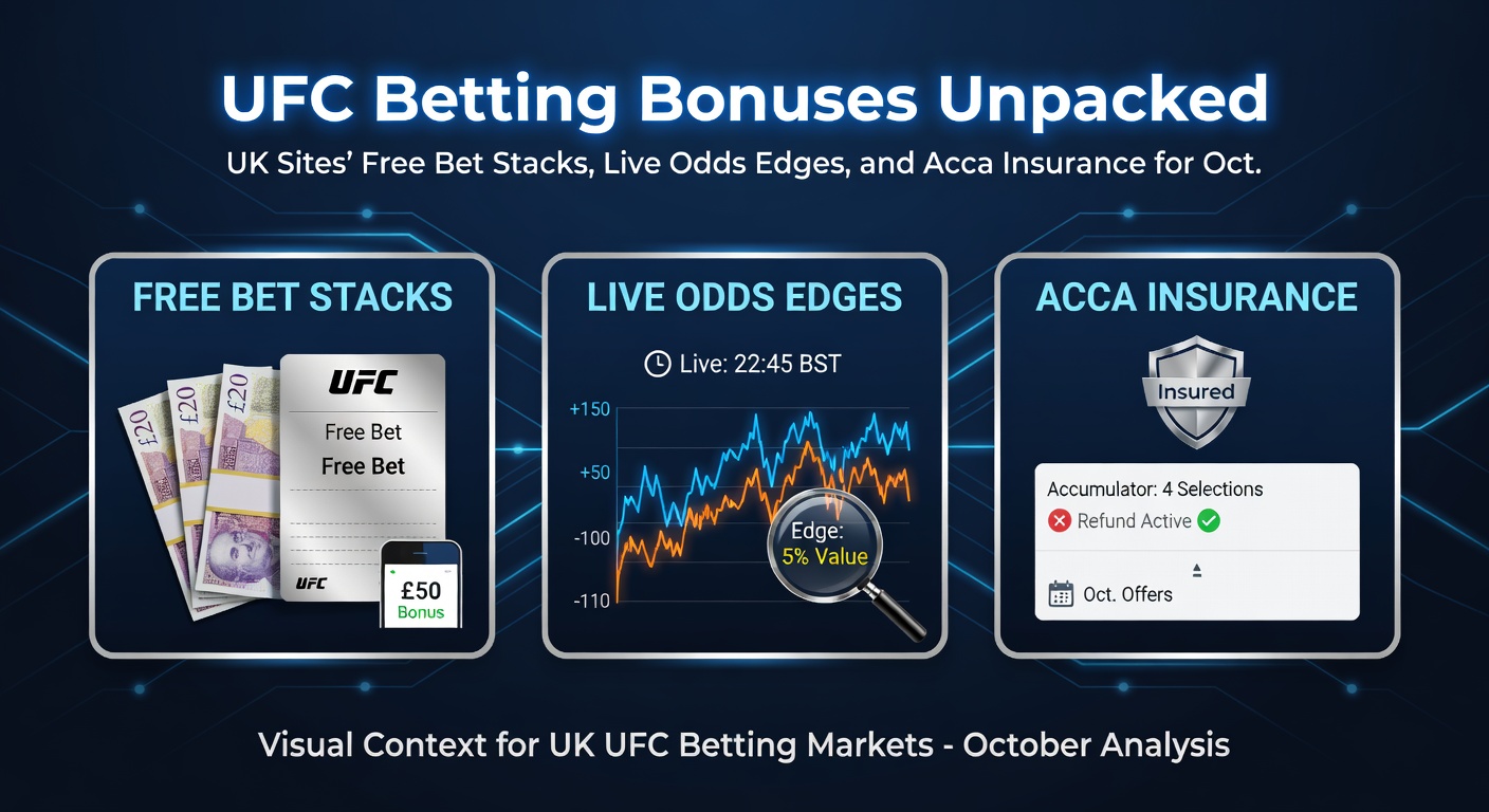 Dynamic UFC live betting interface on a UK site, showing enhanced odds boosts and free bet tokens during an in-progress fight