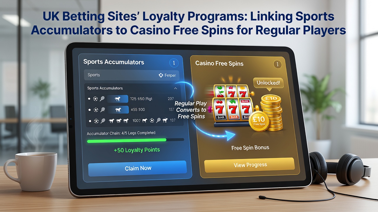 Mobile interface showing loyalty points from accumulator bet converting into casino free spins